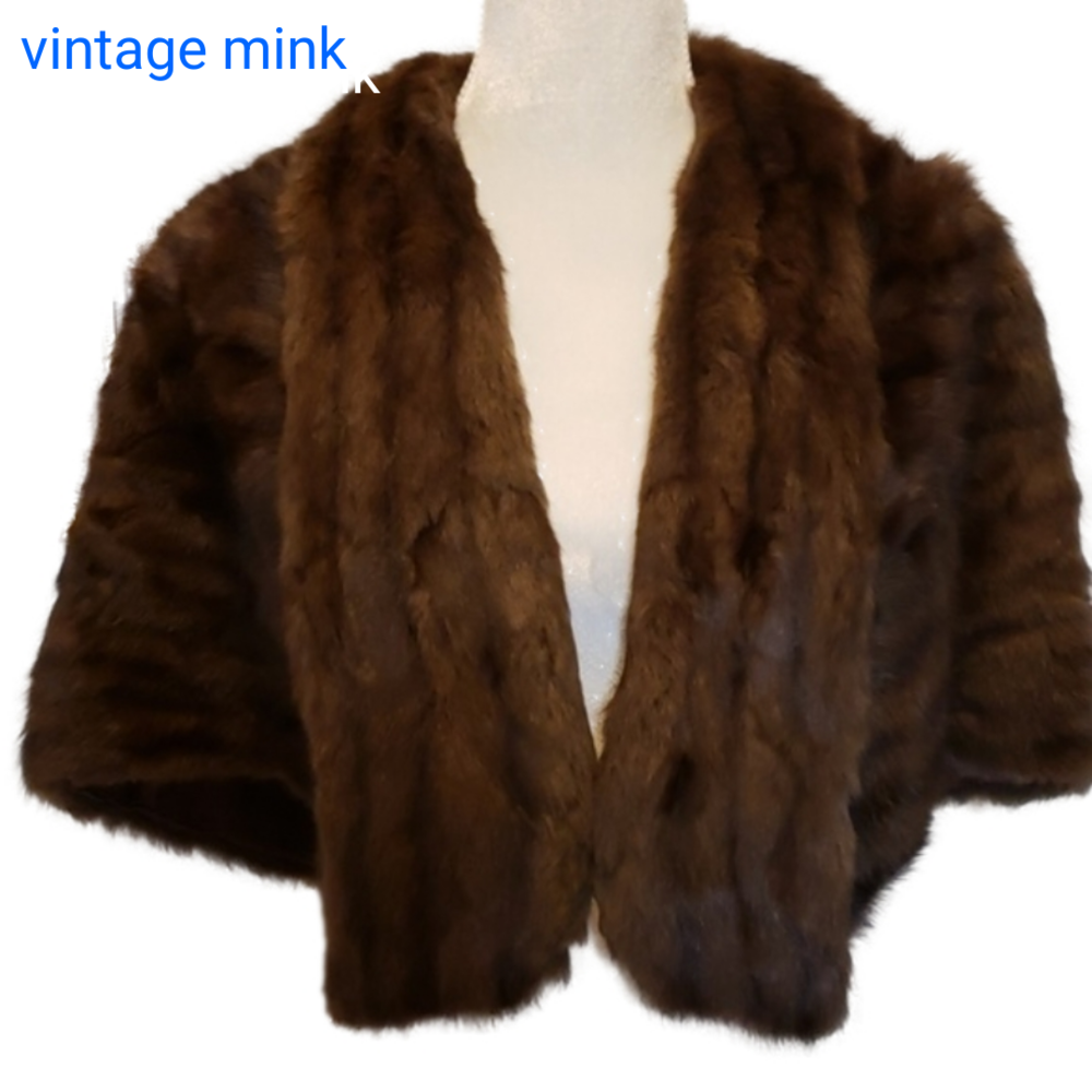 Vintage Mink Cape Cain-Sloan Co. of Nashville Fur Salon Beautiful!!